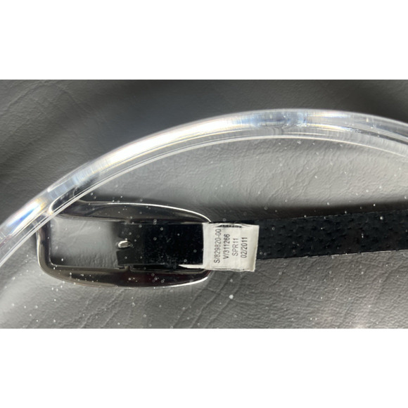 Banana Republic | Black Leather Belt | Size L 34-38 in | Silver Buckle | EUC - Picture 5 of 7